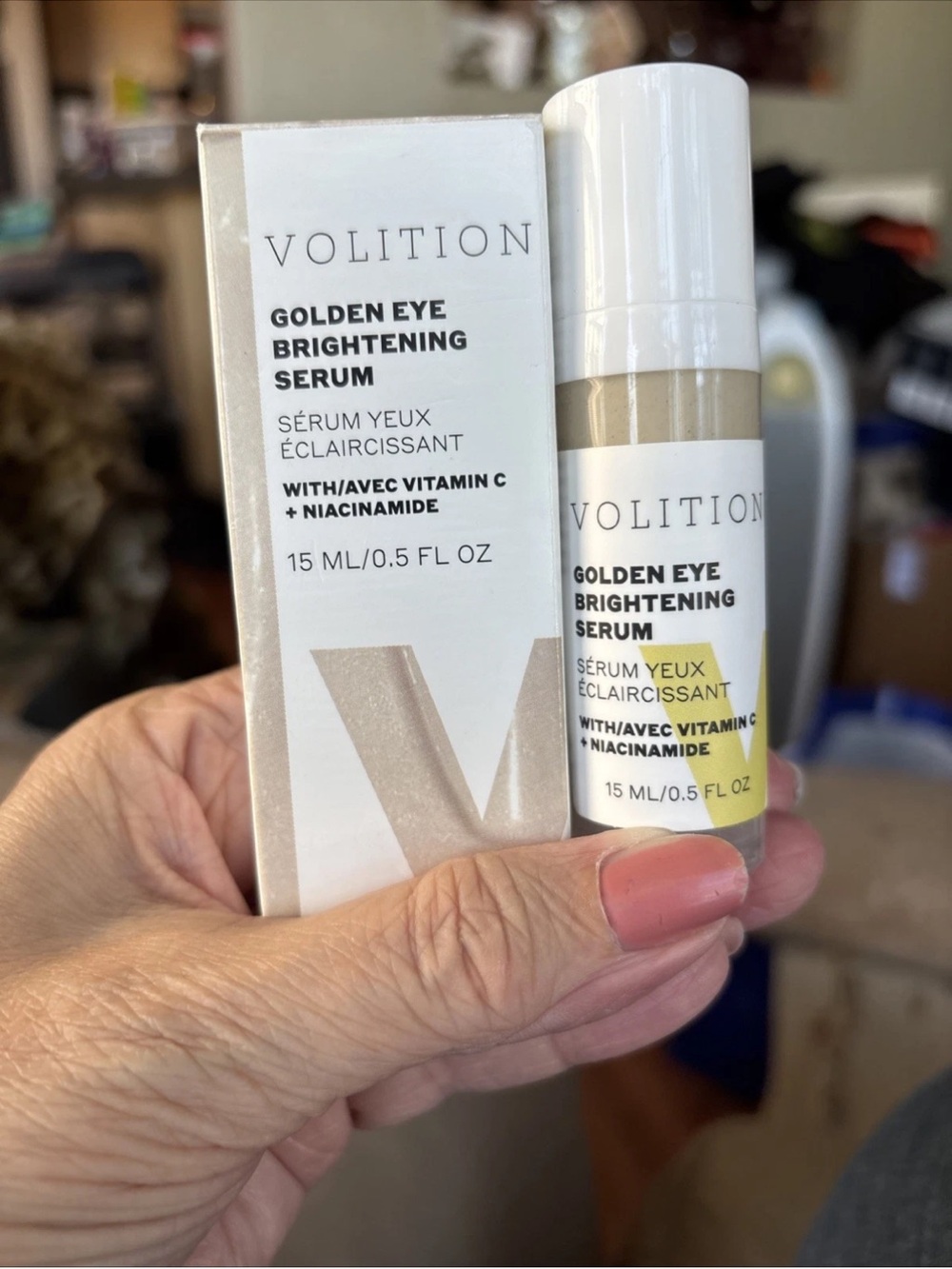 Volition Golden Eye Brightening Serum - Golden Beige/White. 15ml.  New!